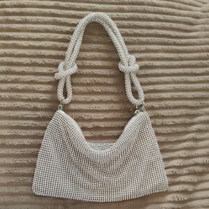 Sparkly Silver Women's Shoulder Bag